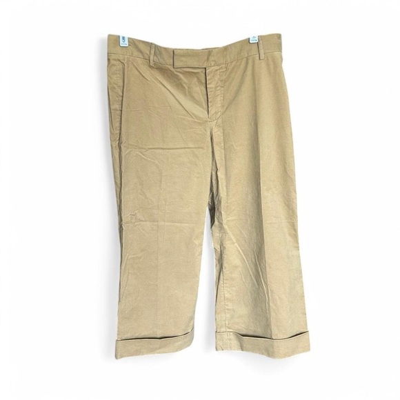 Gap Modern Fit Corduroy Cropped & Cuffed Pants - NWT, Size 10, Khaki - Picture 3 of 8